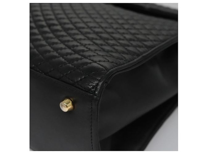 Borsa a mano BALLY in pelle nera e oro Auth BD031 Nero D'oro - vista 14