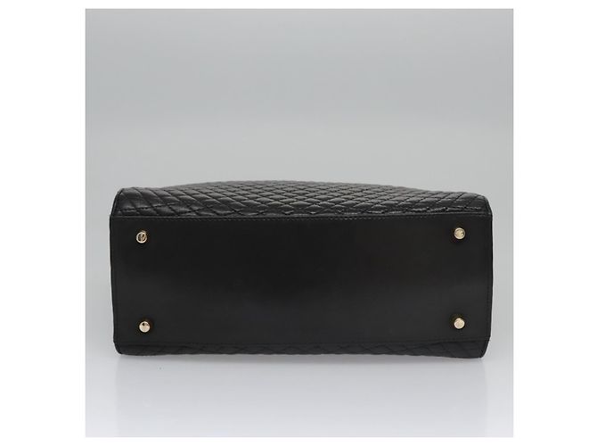 Borsa a mano BALLY in pelle nera e oro Auth BD031 Nero D'oro - vista 5