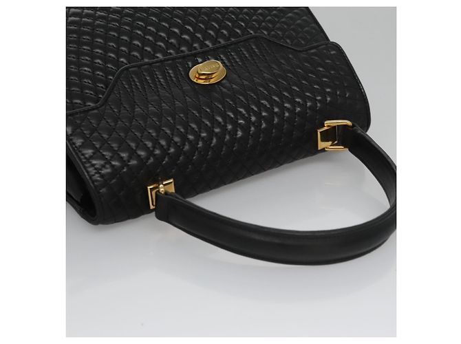 Borsa a mano BALLY in pelle nera e oro Auth BD031 Nero D'oro - vista 6