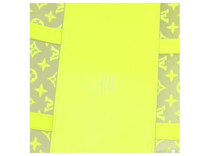 LOUIS VUITTON Borsa Keepall Bandoulière 50 Trasparente Gialla M55380 Auth 114280S Giallo - vista 10