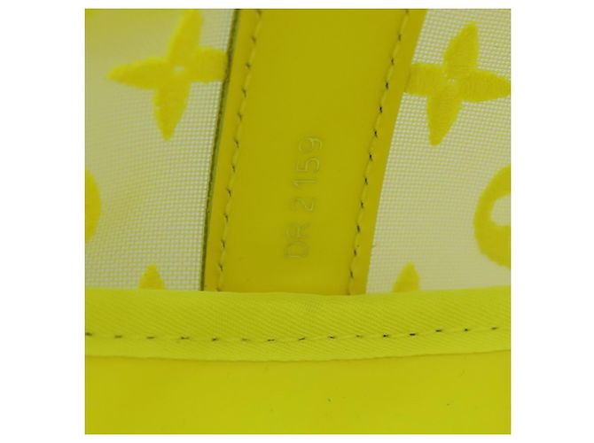 LOUIS VUITTON Borsa Keepall Bandoulière 50 Trasparente Gialla M55380 Auth 114280S Giallo - vista 11