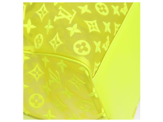LOUIS VUITTON Borsa Keepall Bandoulière 50 Trasparente Gialla M55380 Auth 114280S Giallo - vista 15