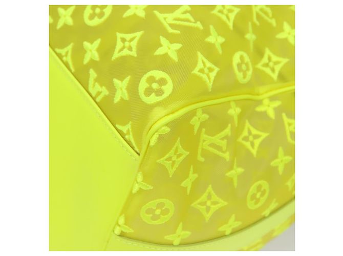 LOUIS VUITTON Borsa Keepall Bandoulière 50 Trasparente Gialla M55380 Auth 114280S Giallo - vista 16