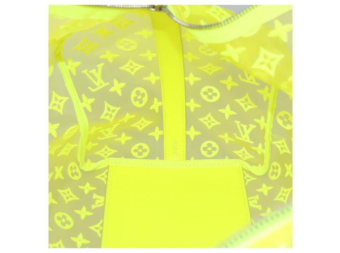 LOUIS VUITTON Borsa Keepall Bandoulière 50 Trasparente Gialla M55380 Auth 114280S Giallo - vista 22