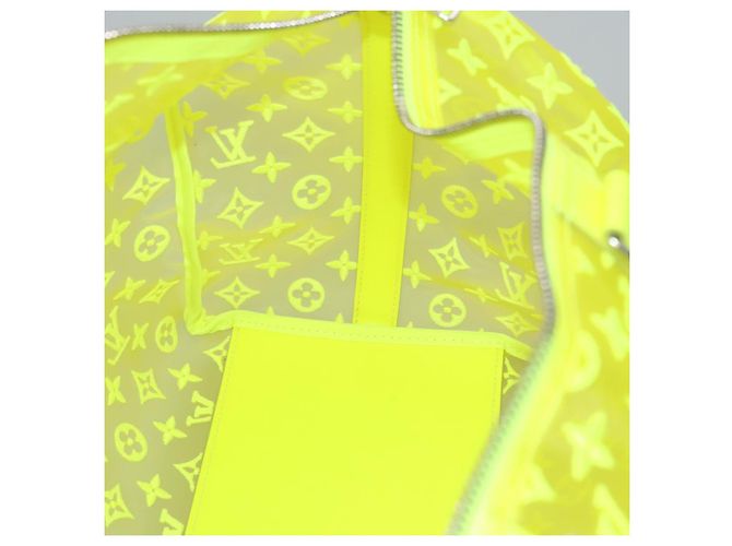 LOUIS VUITTON Borsa Keepall Bandoulière 50 Trasparente Gialla M55380 Auth 114280S Giallo - vista 23