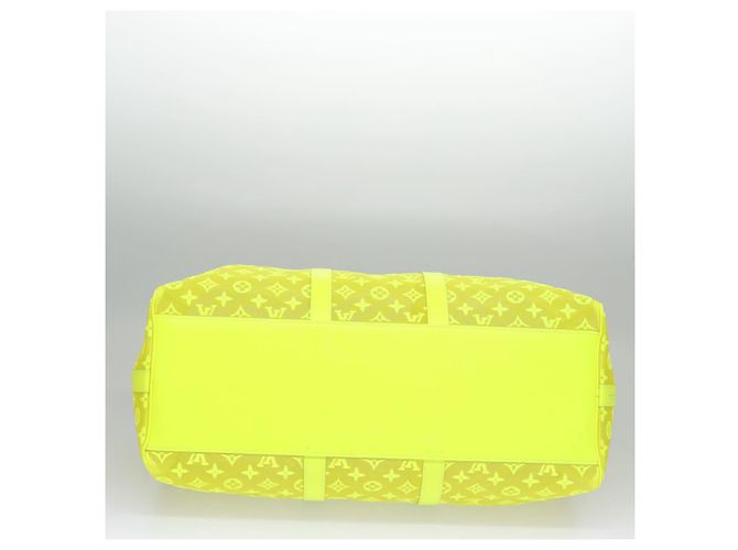 LOUIS VUITTON Borsa Keepall Bandoulière 50 Trasparente Gialla M55380 Auth 114280S Giallo - vista 5