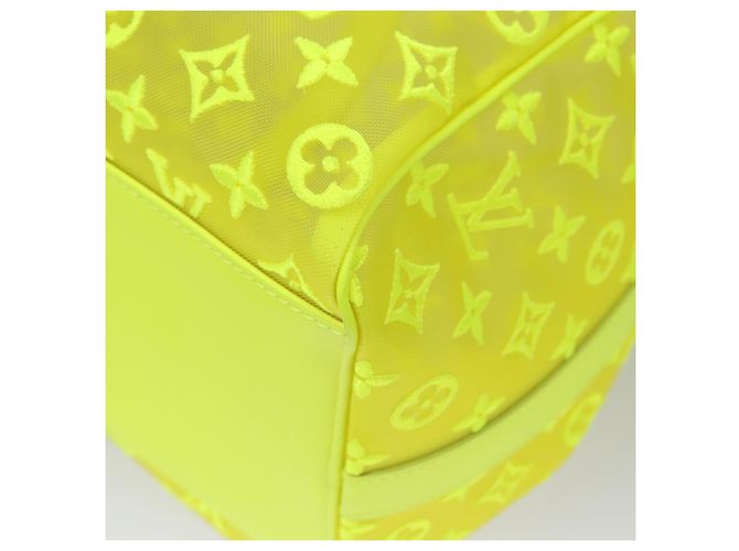 LOUIS VUITTON Borsa Keepall Bandoulière 50 Trasparente Gialla M55380 Auth 114280S Giallo - vista 9