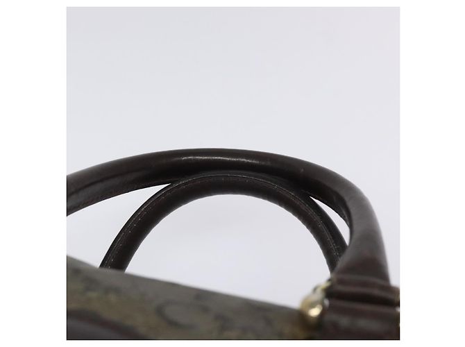 Céline CELINE C Borsa a Mano Sulky PVC Marrone Scuro Oro Auth 114689 D'oro - vista 8
