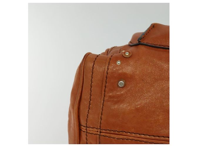 Chloé Sac à main Chloe Paddington en cuir marron or argent Auth 113680 - vue 10