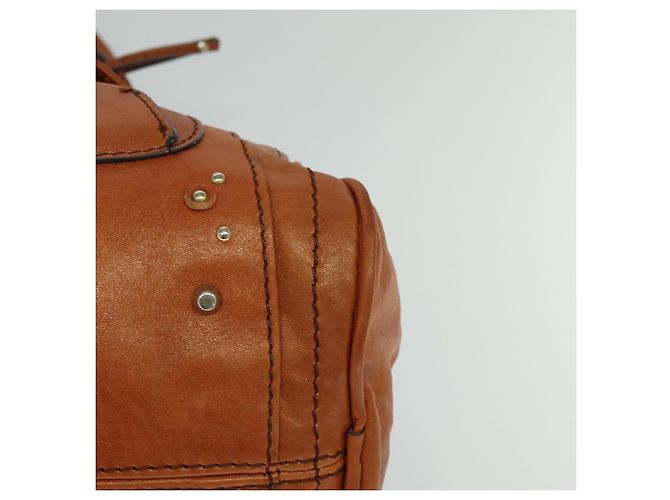 Chloé Sac à main Chloe Paddington en cuir marron or argent Auth 113680 - vue 11