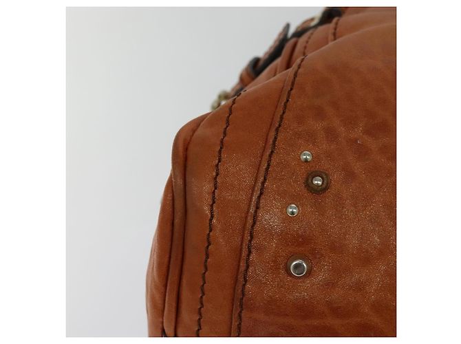 Chloé Sac à main Chloe Paddington en cuir marron or argent Auth 113680 - vue 12