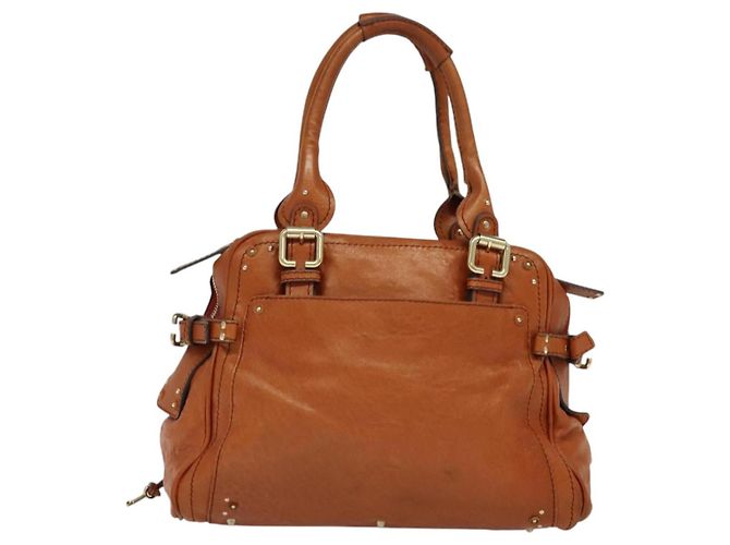 Chloé Sac à main Chloe Paddington en cuir marron or argent Auth 113680 - vue 3