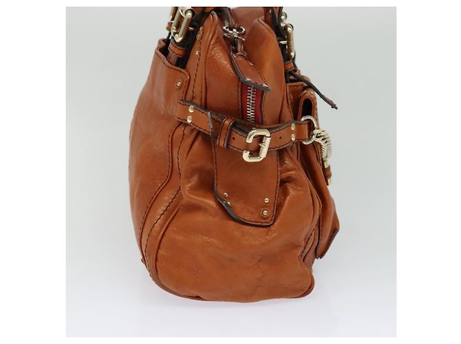 Chloé Sac à main Chloe Paddington en cuir marron or argent Auth 113680 - vue 4