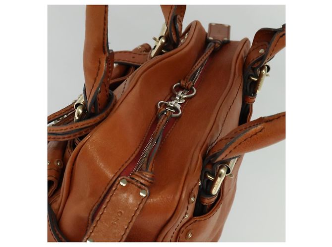 Chloé Sac à main Chloe Paddington en cuir marron or argent Auth 113680 - vue 6
