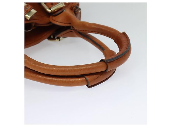 Chloé Sac à main Chloe Paddington en cuir marron or argent Auth 113680 - vue 7