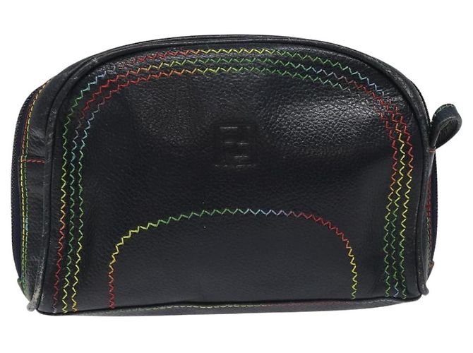 Borsa a Spalla FENDI in Pelle Blu Navy Auth 113423 - vista 13