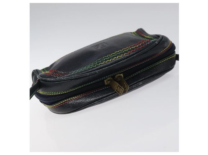 Borsa a Spalla FENDI in Pelle Blu Navy Auth 113423 - vista 6