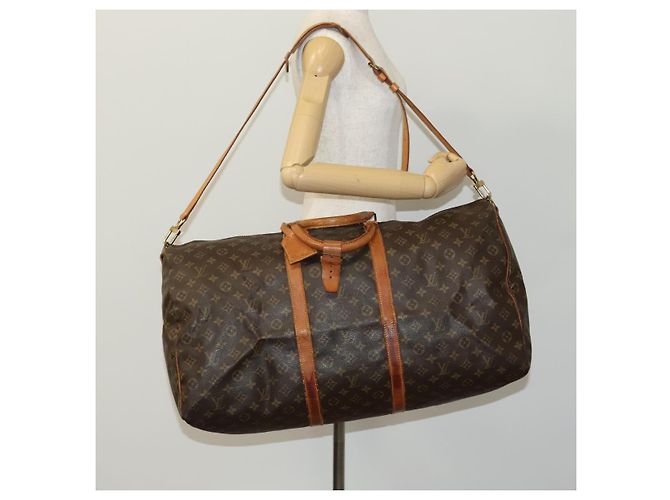 LOUIS VUITTON Monogram Keepall Bandouliere 60 Borsa Boston M41412 LV Auth 115682 Monogramma - vista 23