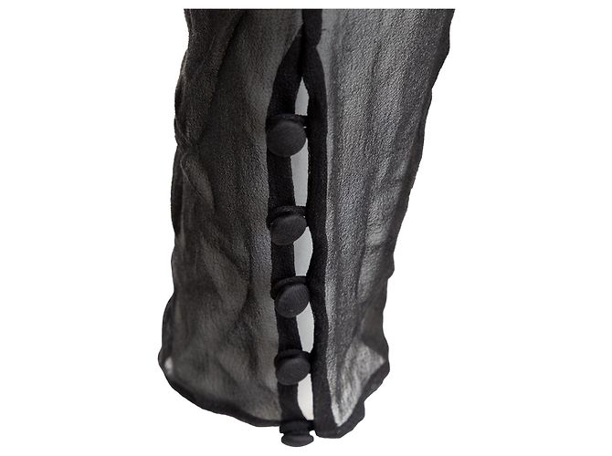 Semi-transparenter Body von Saint Laurent Schwarz - Ansicht 11