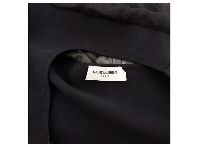 Semi-transparenter Body von Saint Laurent Schwarz - Ansicht 13