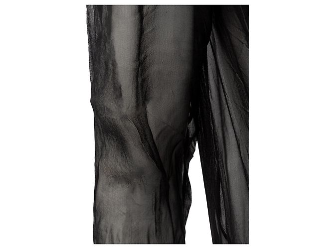 Semi-transparenter Body von Saint Laurent Schwarz - Ansicht 8