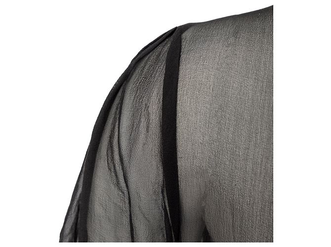 Semi-transparenter Body von Saint Laurent Schwarz - Ansicht 9