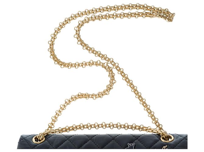 CHANEL 2.55 Bag in Black Leather - 102558 - view 10