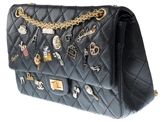 CHANEL 2.55 Bag in Black Leather - 102558 - view 5