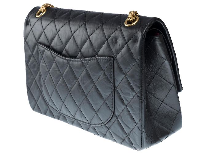 CHANEL 2.55 Bag in Black Leather - 102558 - view 6