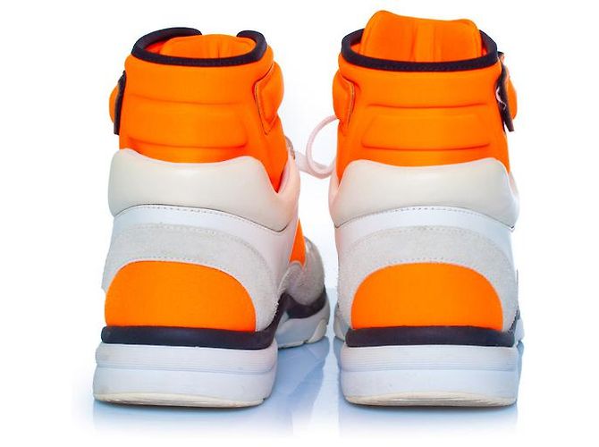 Chanel, scarpe alte neon Bianco Arancione - vista 6