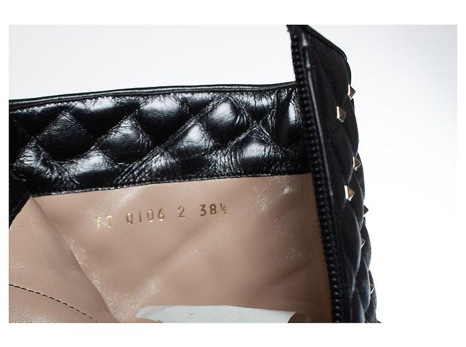 Botas de tobillo rockstud spike de Valentino Garavani Negro Dorado - vista 8