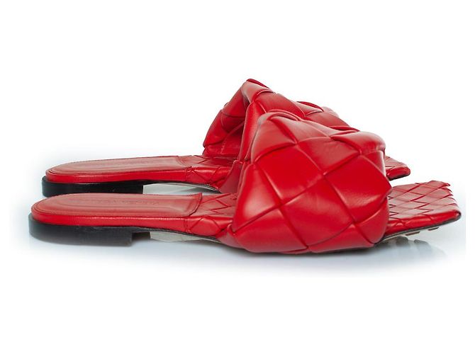 Bottega Veneta, sandali Lido in pelle rossa Rosso - vista 4
