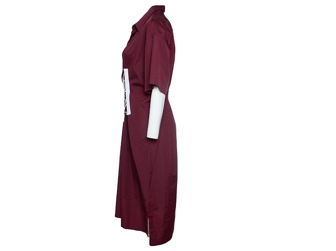 Vestido de popeline com renda Delick de Dries van Noten Vermelho - vista 2