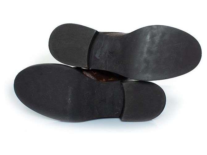 Louis Vuitton, wonderland flat rangers in monogramma Marrone Nero - vista 7