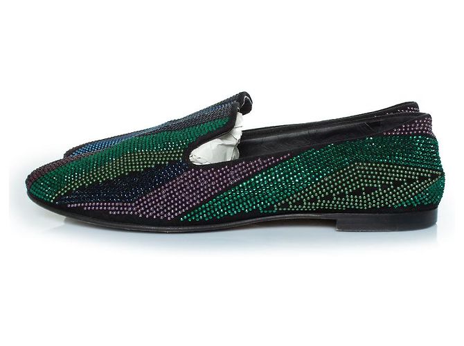 Giuseppe Zanotti, mocassini con strass Nero Multicolore - vista 2