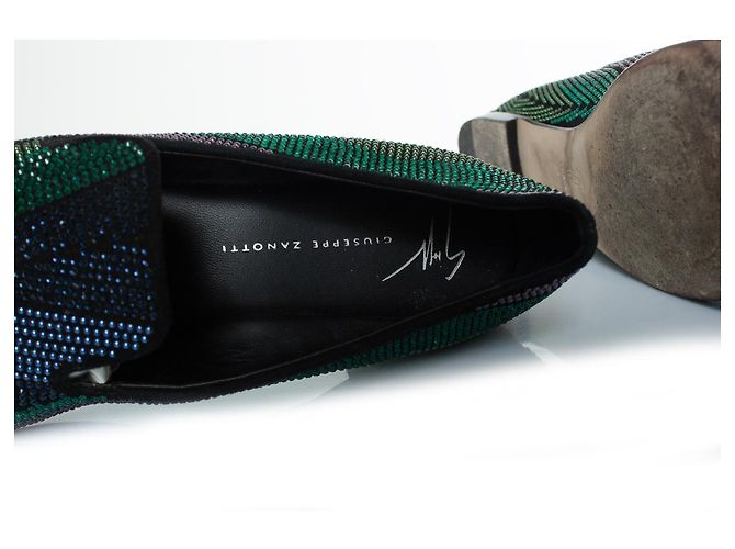 Giuseppe Zanotti, mocassini con strass Nero Multicolore - vista 8
