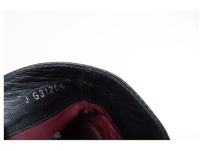 Chanel, stivaletti in pelle nera con chiusure a girello CC Nero - vista 8