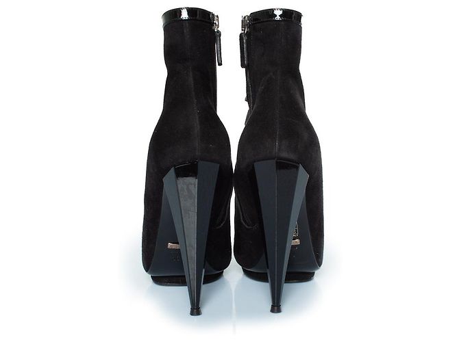 Sandali con cinturino in vernice e suede Olimpia di Gucci Nero - vista 6