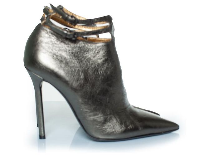 Botas de tobillo de cuero metálico Bottega Veneta - vista 5