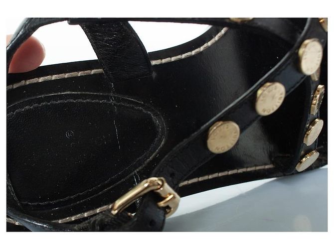 Sandali incrociati Monogram Louis Vuitton Marrone Nero - vista 8