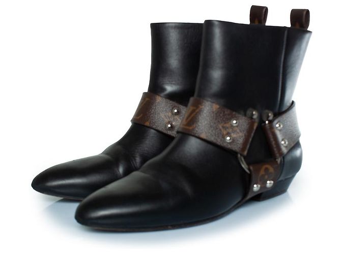 Botines de cuero Rhapsody de Louis Vuitton Castaño Negro - vista 2