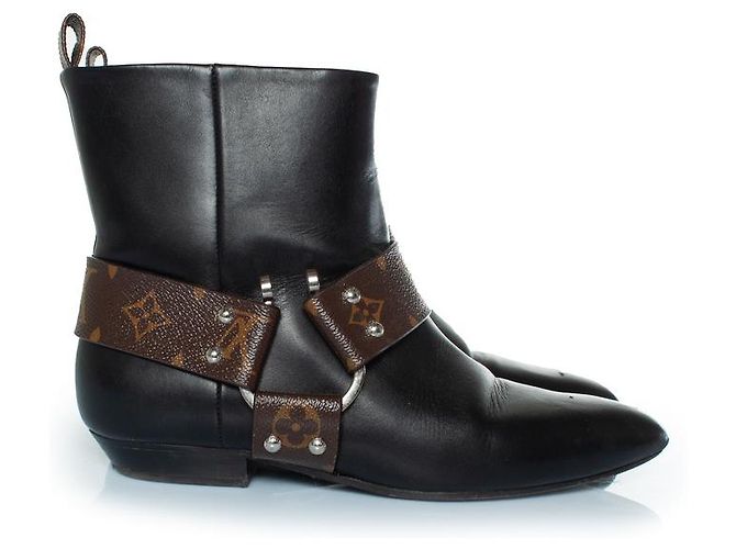 Botines de cuero Rhapsody de Louis Vuitton Castaño Negro - vista 4