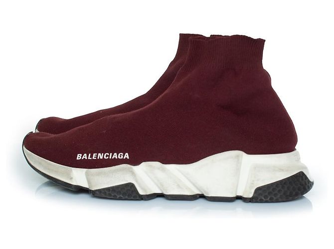Balenciaga, Speed runner in bordeaux Rosso - vista 2