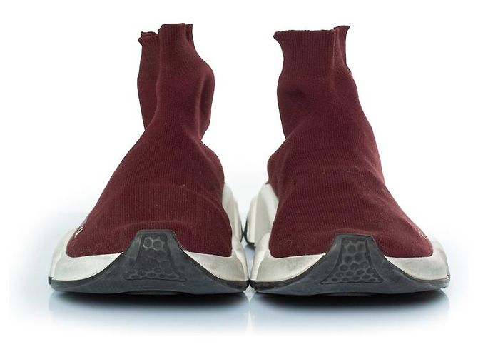 Balenciaga, Speed runner in bordeaux Rosso - vista 3