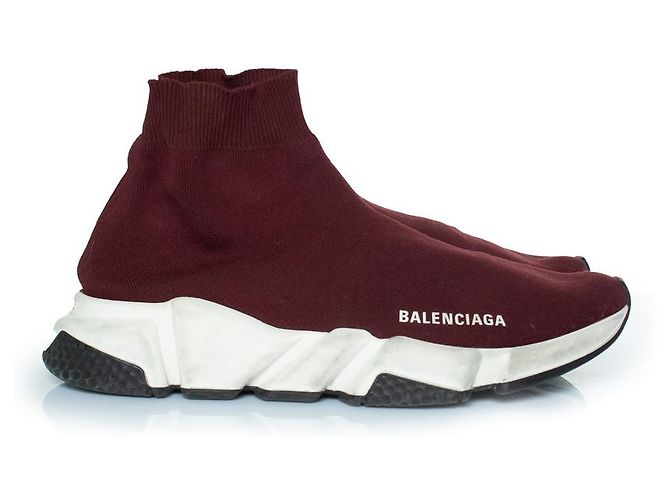 Balenciaga, Speed runner in bordeaux Rosso - vista 5