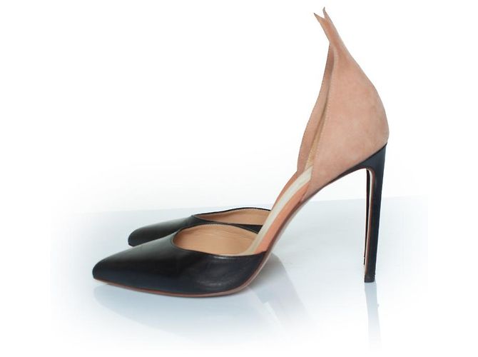 Francesco Russo, décolleté in suede e pelle Nero Rosa - vista 2