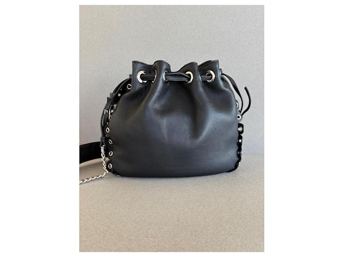Borsa Dior in pelle nera e strass Swarovski Nero - vista 4