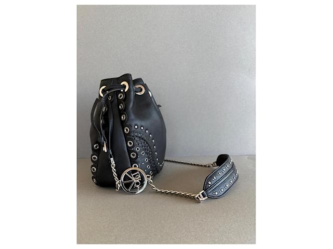 Borsa Dior in pelle nera e strass Swarovski Nero - vista 5