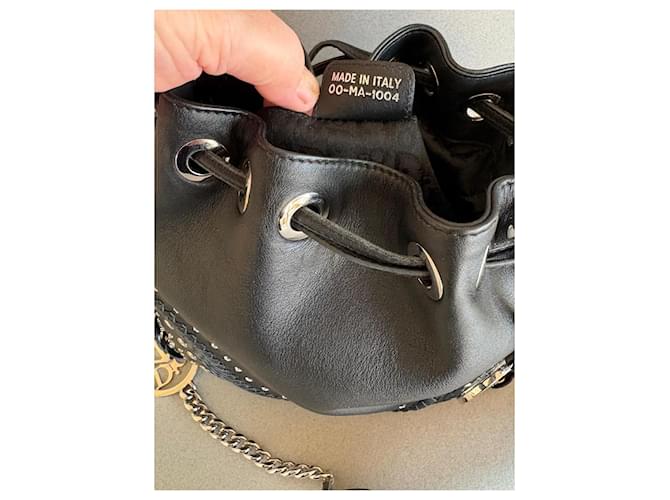 Borsa Dior in pelle nera e strass Swarovski Nero - vista 6