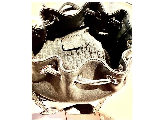 Borsa Dior in pelle nera e strass Swarovski Nero - vista 8